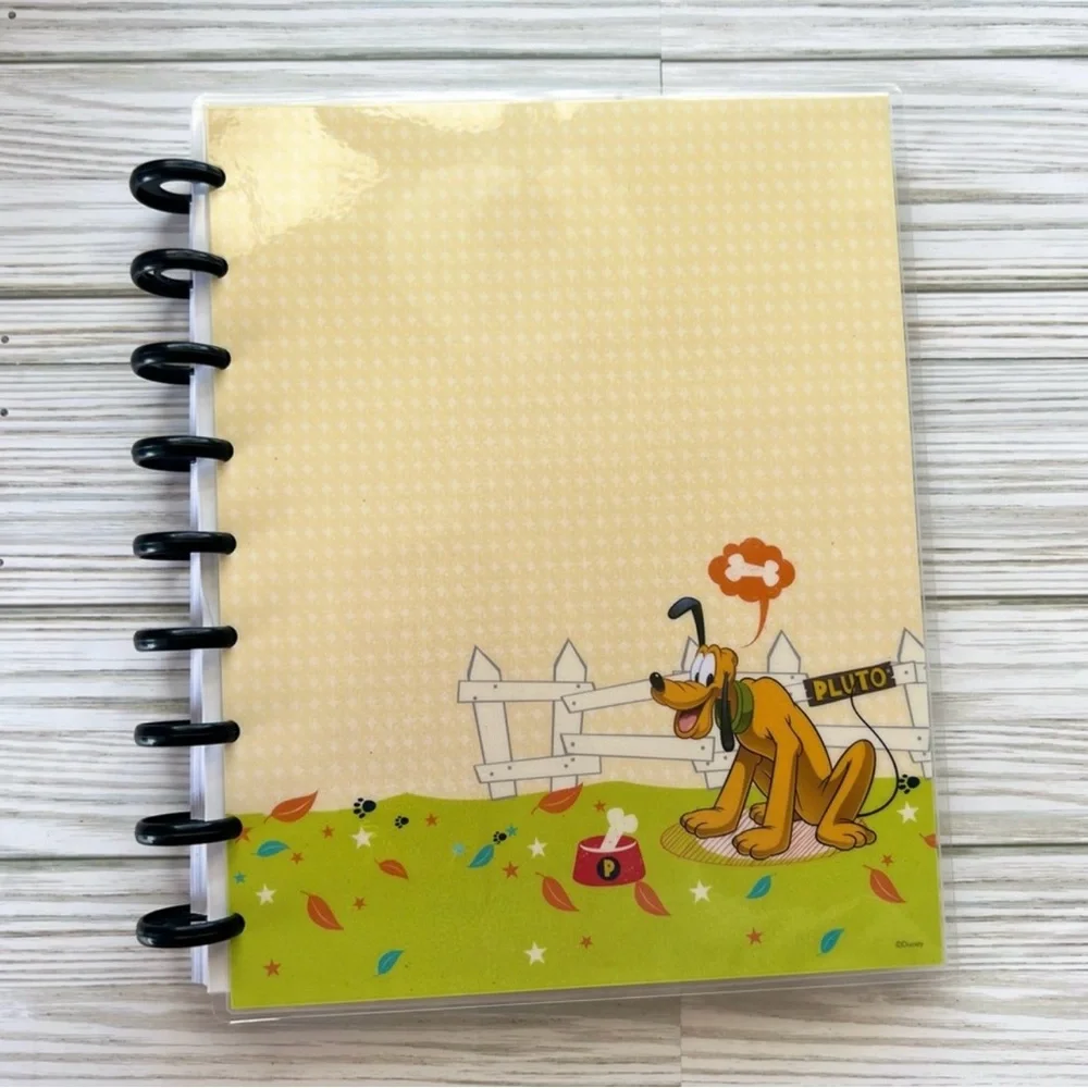 Disney Yellow and Green Dog Planner cover mini size
